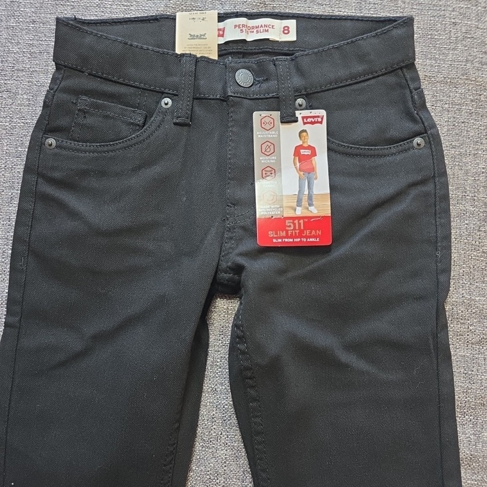 Levi's Boys 511 Mid-Rise Comfort Flex Stretch Denim Jeans Boys 8 Regular